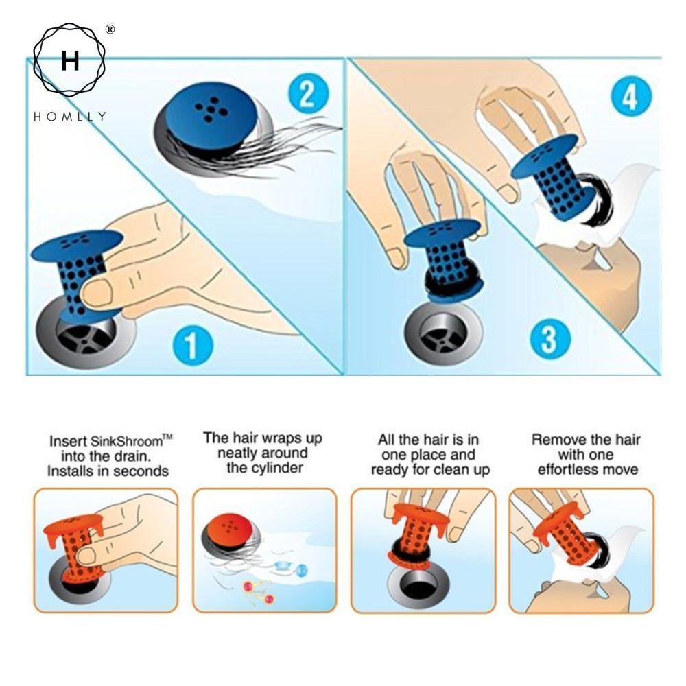 Homlly Tub Shroom Drain Protector Hair Catcher Strainer (  x5pcs)