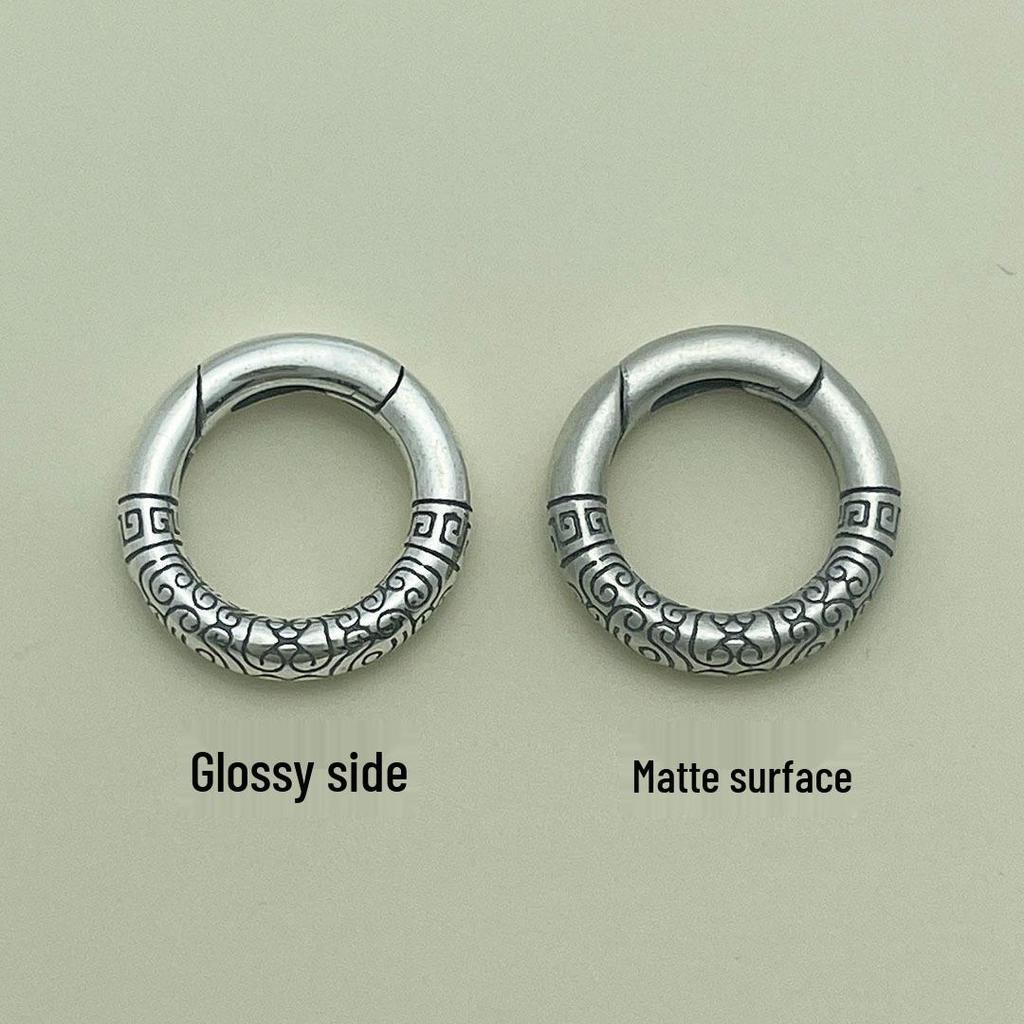 S925 Sterling Zilver Ruyi Wolk Connector: Ronde Ring, Veer Sluiting, Geweven Kaart voor Armband & Ketting.