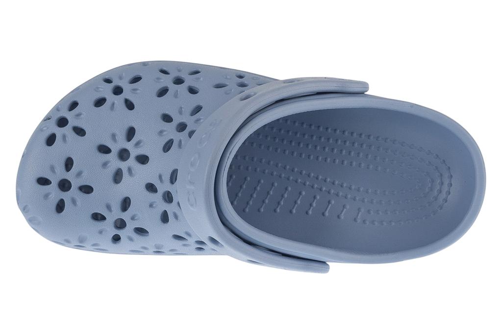 Crocs Classic Floral Cut Out Clog Kids , for Girl Blue Slides