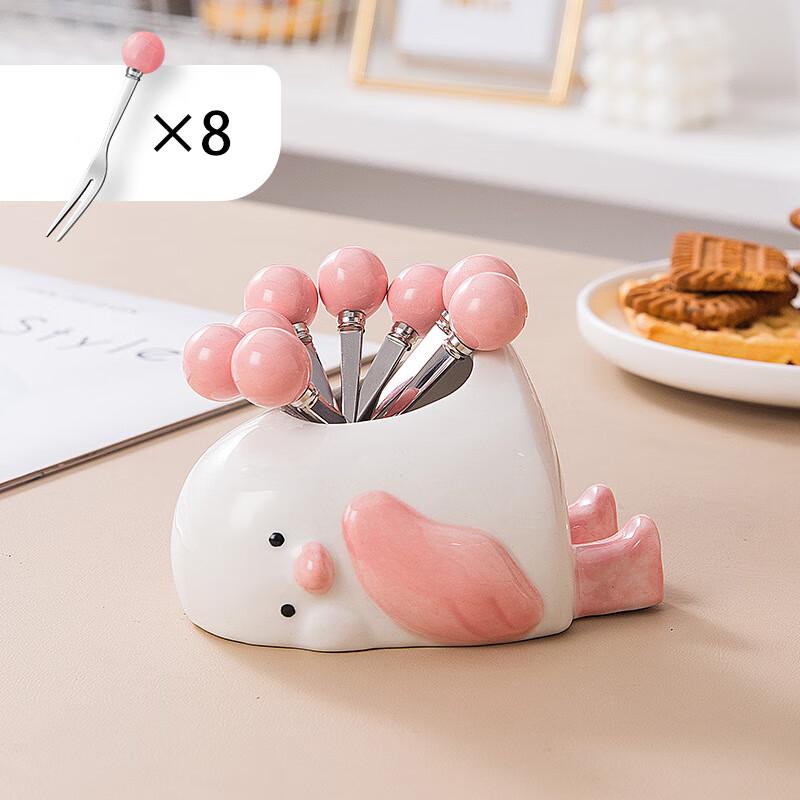 

LISM Cartoon Fruit Forks and Spoons Set