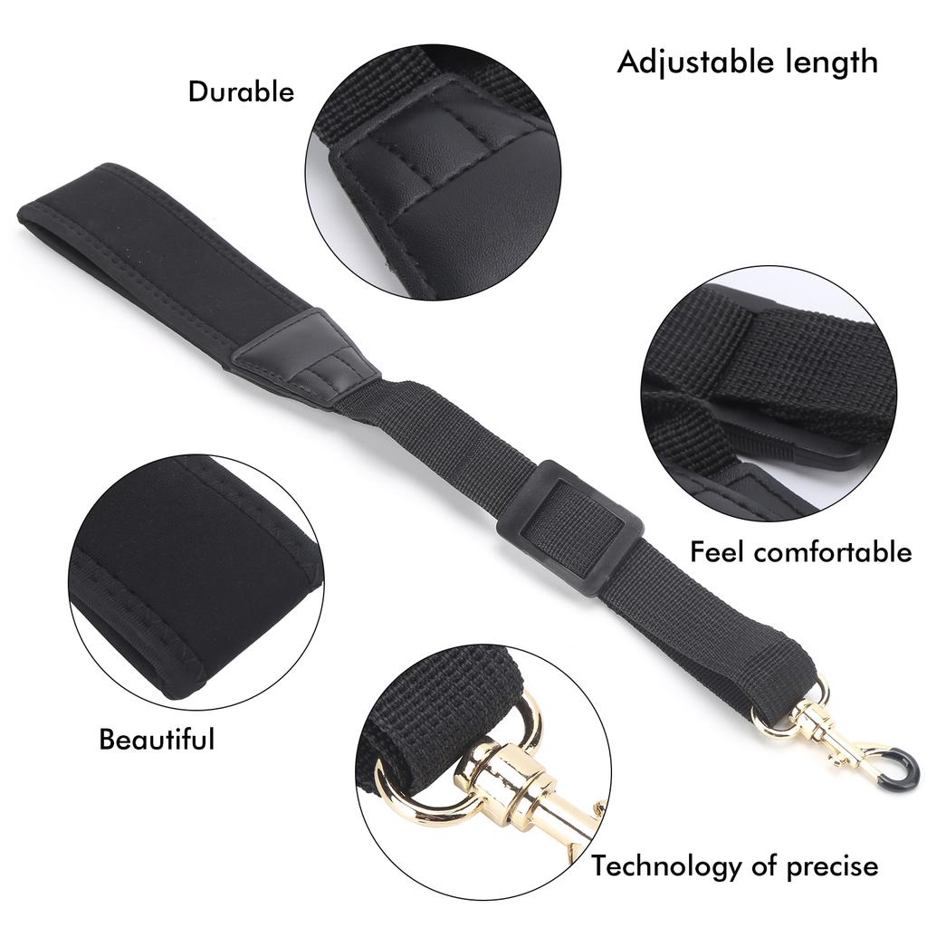 Instrument Strap Single Shoulder Metal Hook Artificial Leather Cotton for Student Adult Child