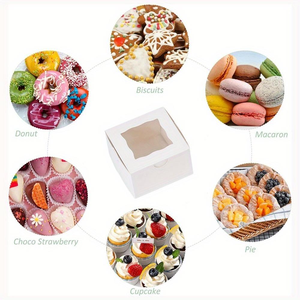 24 Stück Mini-Geschenkboxen mit Fenster Perfekt für Geschenkausstellung & Verpackung Ideal für Weihnachten Neujahr Hochzeiten Jubiläen & Partys DIY-Bastelarbeiten