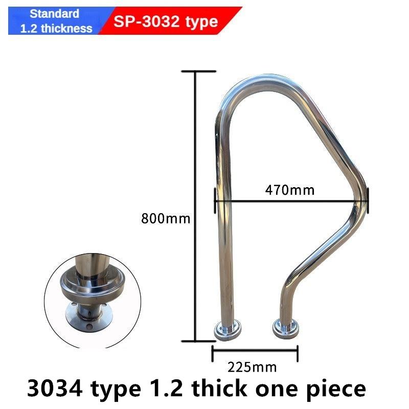 Thickened 304 Stainless Steel Swimming Pool Handrail Corrosion Resistant Ultra Strong Load-bearing Staircase