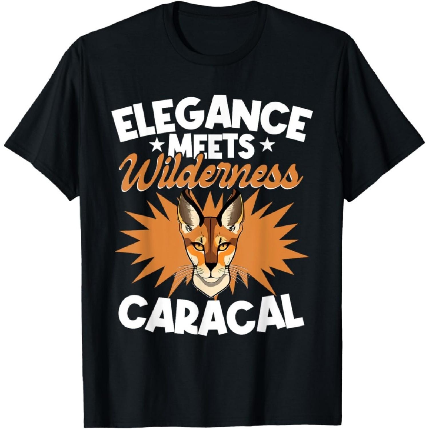 Каракал Флоппа Кот Большой Каракал Флоппа Африканское Животное Футболка(13) S