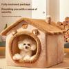 Huisstijl Huisdierbed voor Kleine Honden & Katten - Alle Seizoenen Afneembaar Wasbaar Hondenhuis Winter Warm Teddy Bed Huisdierbenodigdheden