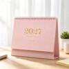 Paper 2027 Desk Calendar Morandi Color Standing Table Calendar Academic Planner  Office Desk