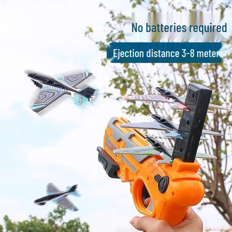 Kids' Foam Plane Launcher: One-Key Ejection Glider Toy