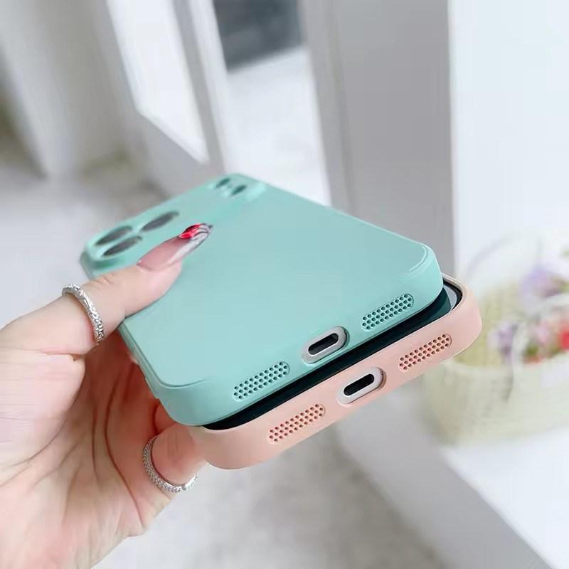 Čtvercový Čtvercový Tekutý Silikonový Kryt na Telefon pro iPhone 17 Air 16 15 14 11 Pro Max Plus 12 13 mini XR Xs 7/8 SE 16E trataLuxusní Ochranný Kryt Kamery