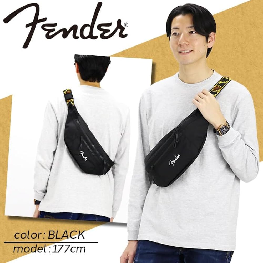 [Fender] Waist Bag Small Size 950-6050 Small Waist Pouch [01] Black