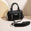 Elegant PU Leather Crossbody Bag Women Small Square Pillow Style With Chain Strap Soft Medium Firmness Daily Wear