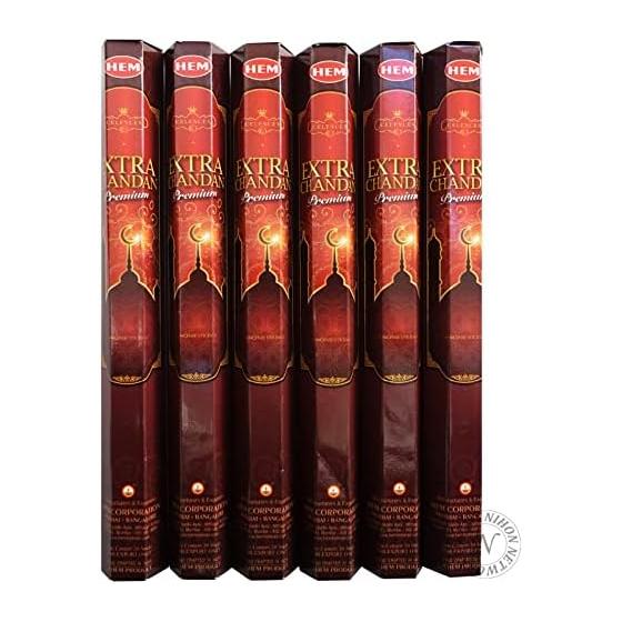 Set of 6 HEM hexagonal incense extra chandan
