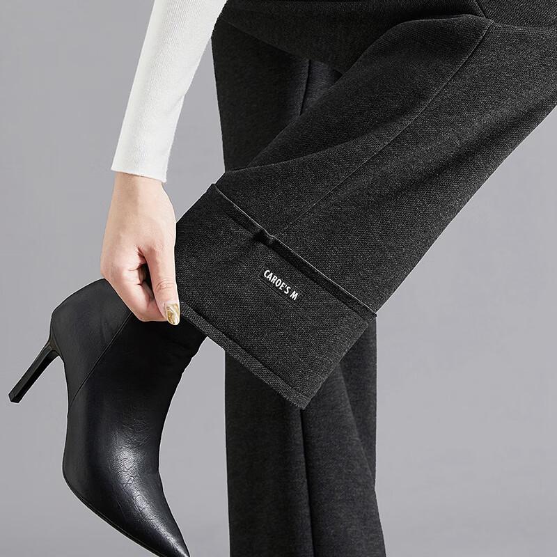 Women's Plus Velvet Warm Straight-Leg Suit & Casual Pants