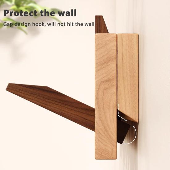 Yousheng Piano Style Coat Hook Wall-Mounted Wooden Clothes Hook Rustic Towel Hanger with Multiple Hooks for Coats Hats Scarves Keys Entryway Hallway