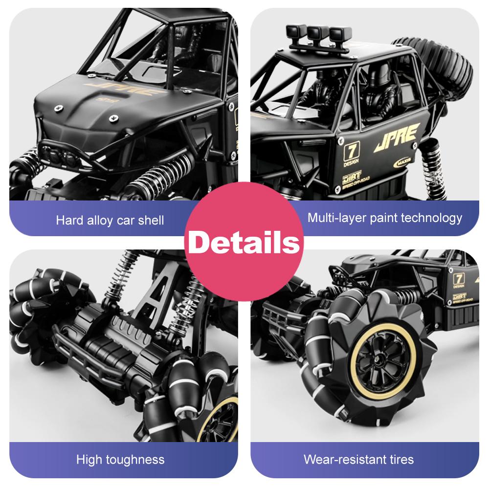 616A 1/16 RC Stunt Car 4WD 2.4GHz Off-Road RC Crawler Dual Remote Control Deformation Watch