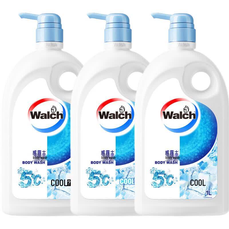 Walch Icy Cool Antibacterial Shower Gel (3 x 1L)
