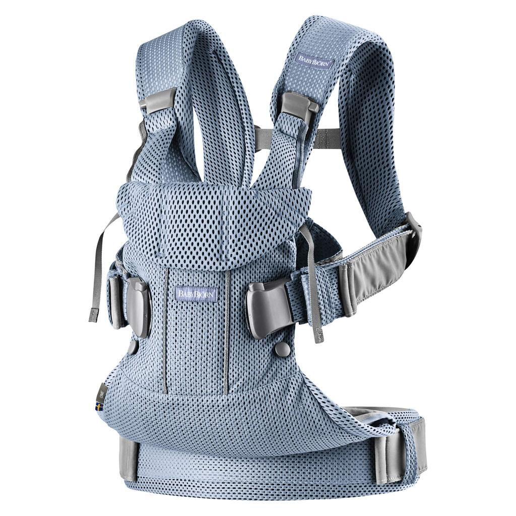 BabyBjörn Baby Carrier ONE Kai Air Slate Blue (0 Months and Up) - 1 Piece (x 1) - Genuine Japanese Product with Warranty.