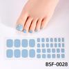 34tips UV Free Gel Toenail Sticker Solid Full Cover Gel Toenail Wraps Self-Adhesive Foot Nail Art Decoration