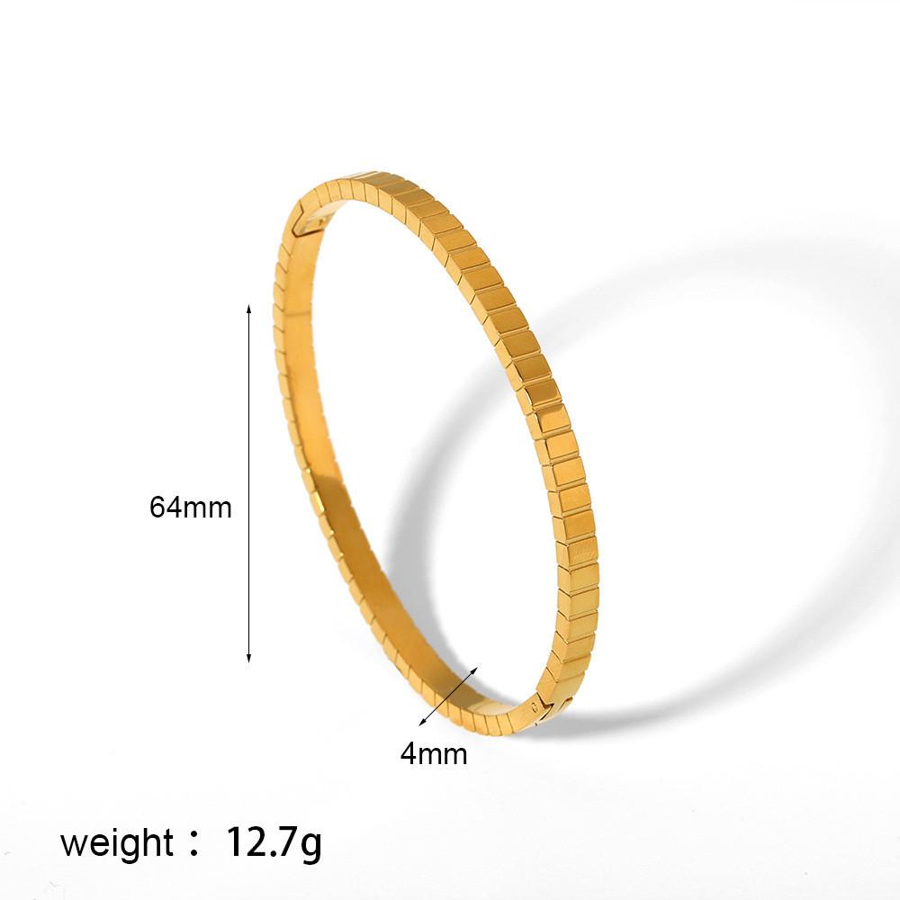Geometric Star Stainless Steel Bracelet With 18k Gold Plating For Fashionable Women