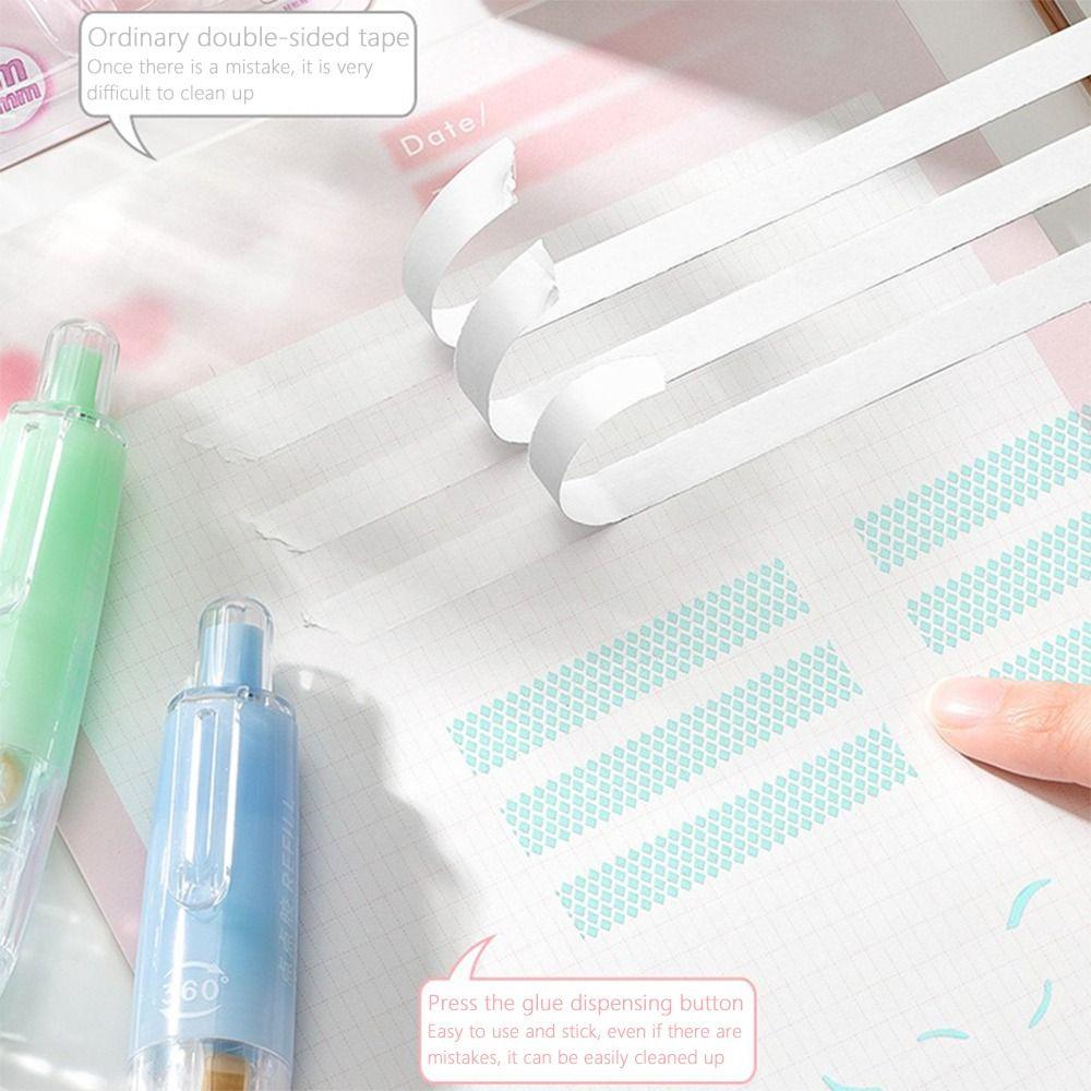 DIY Scrapbooking Glue Tape Press Type Rolling Glue Tape Glue Tape Pen  Student Stationery