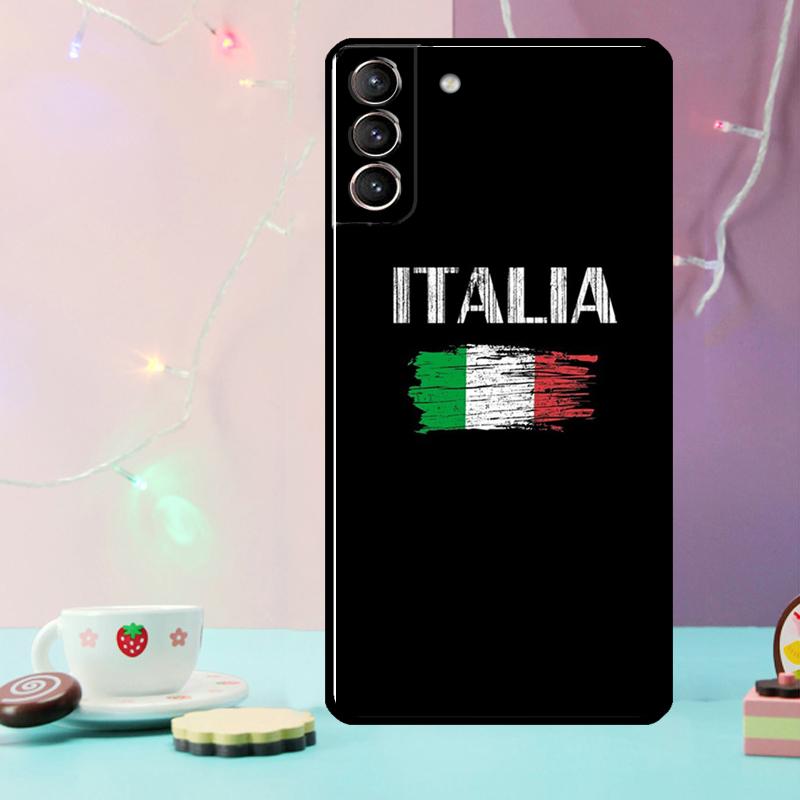 Italy Flag Phone Case For Samsung Galaxy S24 Ultra S20 S21 S22 S23 S25 Ultra S9 S10 Plus S24 FE Cover