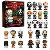 Halloween Countdown Calendar Countdown Box Scary Doll Collectible Horror Figures Spooky Character Advent Hanging Decor for Kids