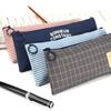 Kids Leather Creative Canvas School Supplies Zipper Pencil Case Pencil Bag Stationery Storage Bag