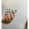 Artificial Nail Glazed Space Aurora Gradient Cat Eye Almond Phototherapy Nails Fake Nails Set With Glue Reusable Press on nails