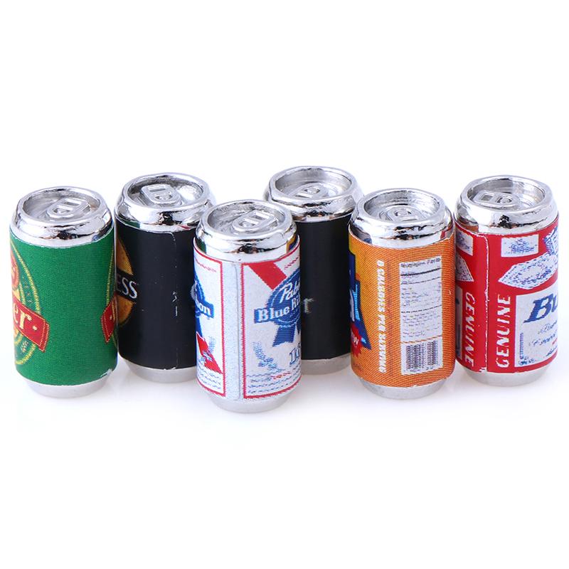 Creative Diy Accessories Doll House Food Play Mini Beer Can Bar Beach Scene Model