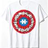 Red White Blue Print Men's T-Shirts Summer Fashion Street Outdoor Casual T-shirt Tops for Men's and Women's Tees Top