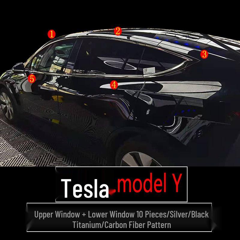 Stainless Steel Window & Door Edge Strips for Tesla Model 3 & Y Glass Modification