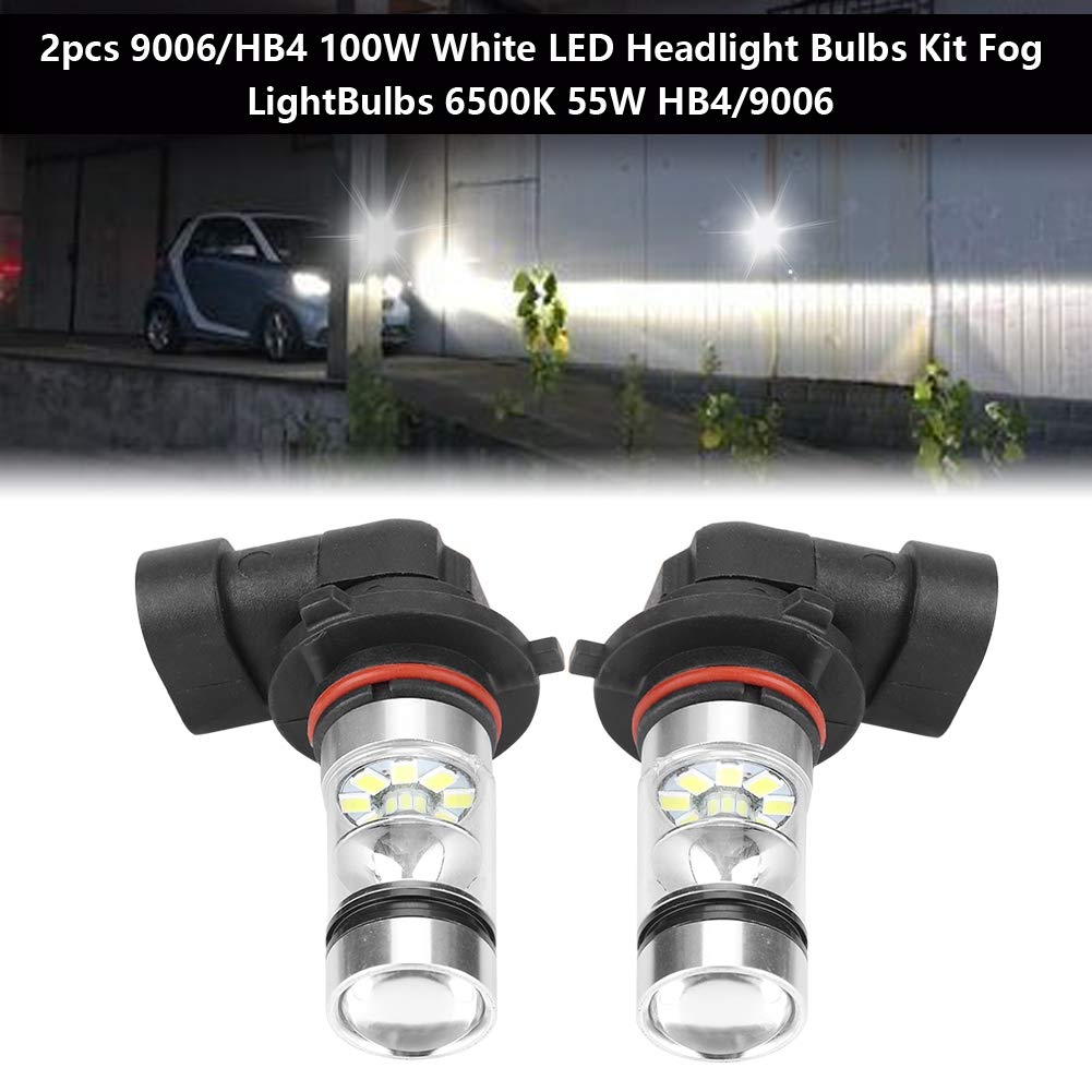 Gorgeri Fog Lamp, 2Pcs 9006/HB4 100W White LED High Brightness