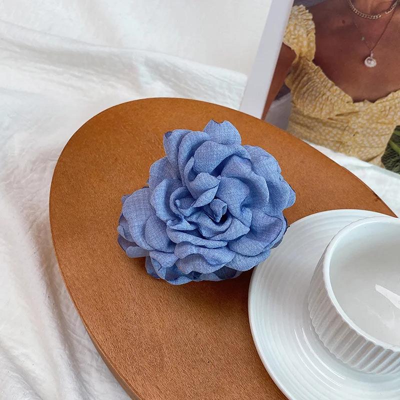 Stoff Rosenblume Haarspange Damen Mädchen Koreanische Mode Haarspangen Kunststoff Haarspange Kopfschmuck Haarstyling-Accessoires
