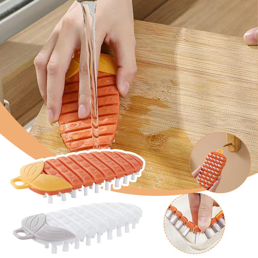

Flexible Cleaning Brush For Fruits And Vegetables Multi-function Kitchen Cleaning Brush For Potato Yam Puree Remover Brush T1p0
