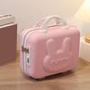 Cosmetic Suitcase Cute Bunny Pattern Portable Handle Combination Lock Zipper Large Capacity Travel Toiletry Makeup Code Case Travelling