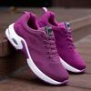 Women's Shoes Trendy Air Cushion Cushioning Running Shoes Fly Woven Mesh Breathable Design Track Field Jogging Lace Up Shoes