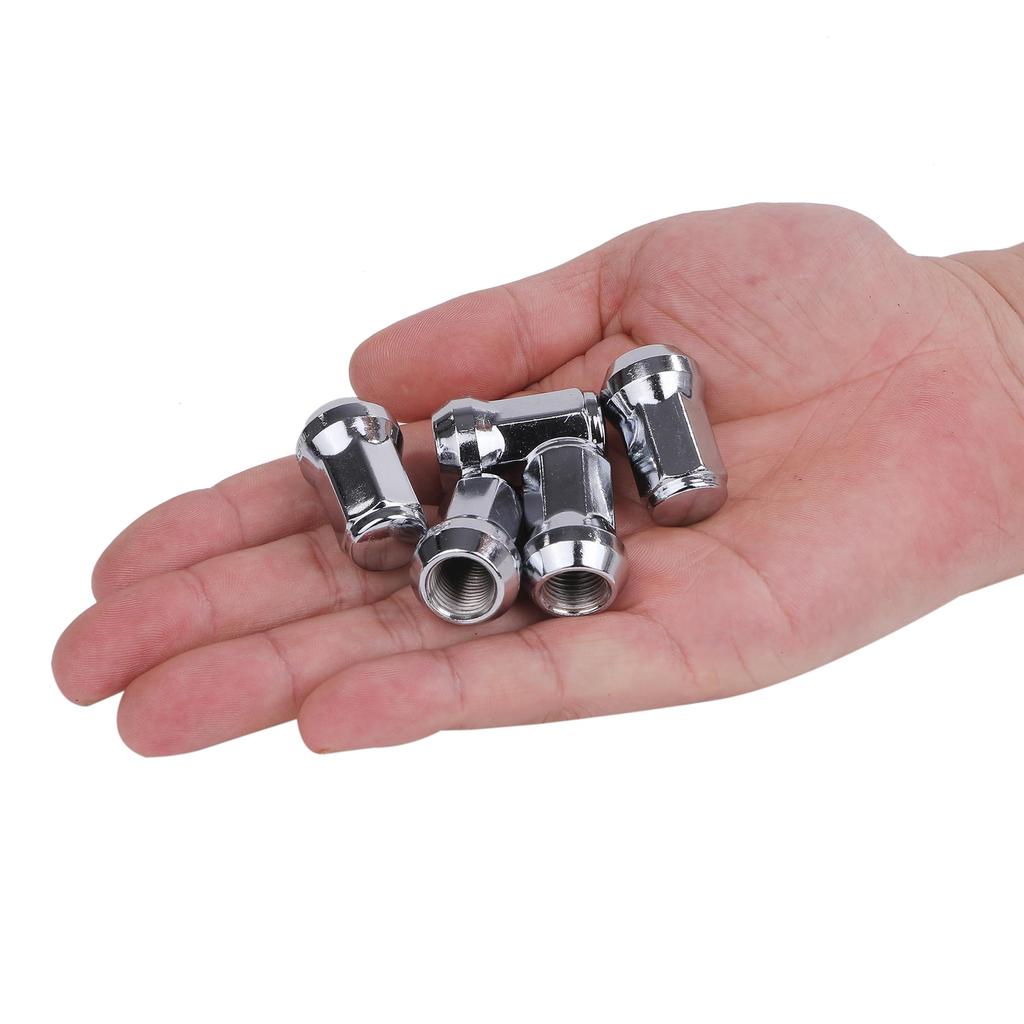 [Partools] Écrous de blocage Argent Écrous de roue de pneu de voiture M12 Écrous courts Écrous de roue Écrous de course (20 Pièces, 1,25 mm)