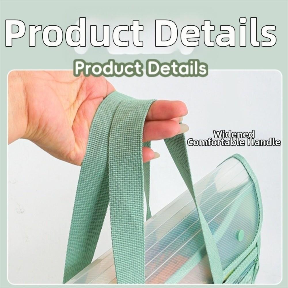 Large Capacity Horizontal Flip-Top PP Twill Binder Document Organizer Stationery