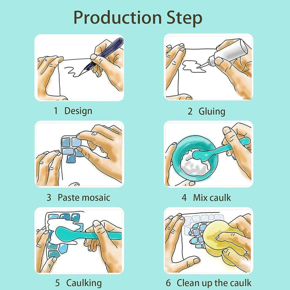 500G Colourful Crystal Mosaic Tiles For Diy Crafts, Home Decoration(Ca 600Pcs)