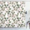 Waterproof Shower Curtain 3D Printing Tropical Jungle Plant Leaves Flowering Season Polyester Shower Curtain Free Hook
