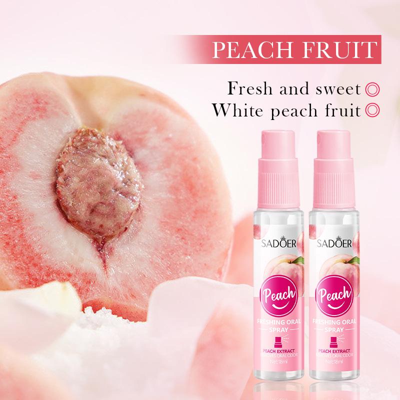 Peach Fresh Oral Spray, Fresh Breath and Bad Breath Elimination Spray for Oral Care,