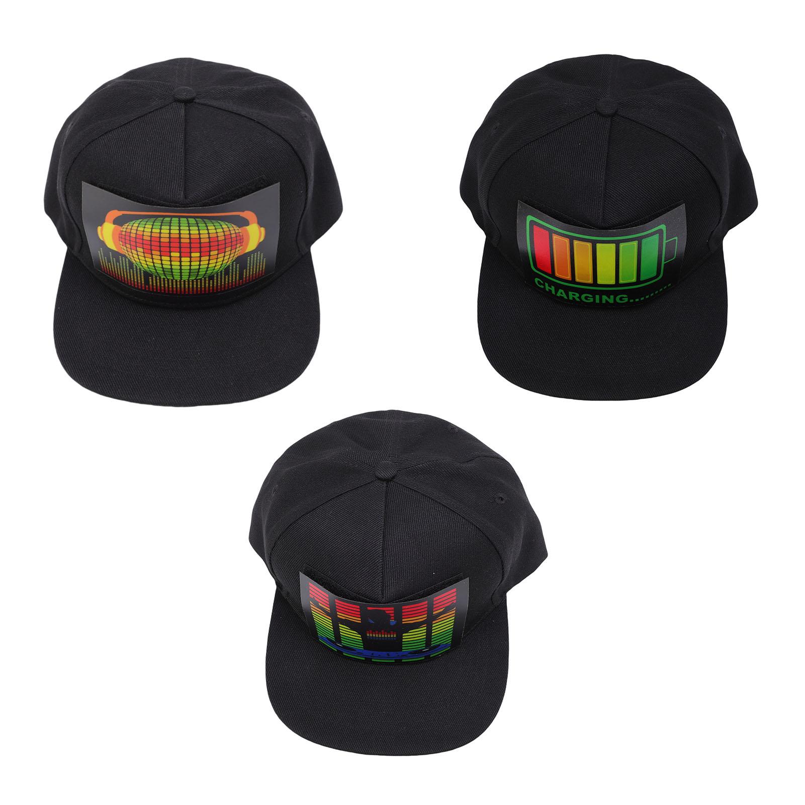 

LED Hat Light Up Baseball Cap Sound Activated Luminous Hat for Party Club Festival Stage Performance JHC02