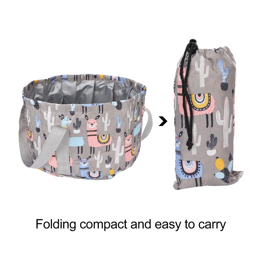 Zusammenklappbare Fußbadewanne 21L Faltbare Fußbadewanne Tasche für Außenbereich Waschen Camping