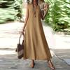 Women's Sleeveless V-Neck Long Maxi Dress