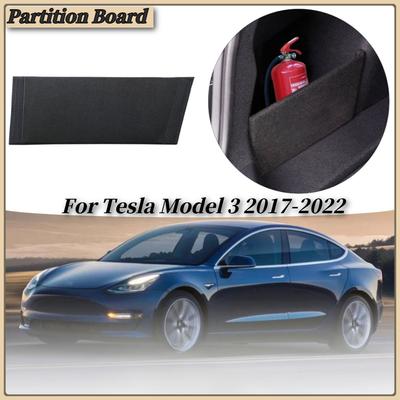 1PC Car Trunk Baffle Storage Partition Board for Tesla Model 3 2017-2026 Auto Boot Side Organizer Interior Trim Accessories
