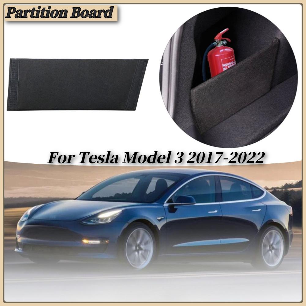 1PC Car Trunk Baffle Storage Partition Board for Tesla Model 3 2017-2026 Auto Boot Side Organizer Interior Trim Accessories