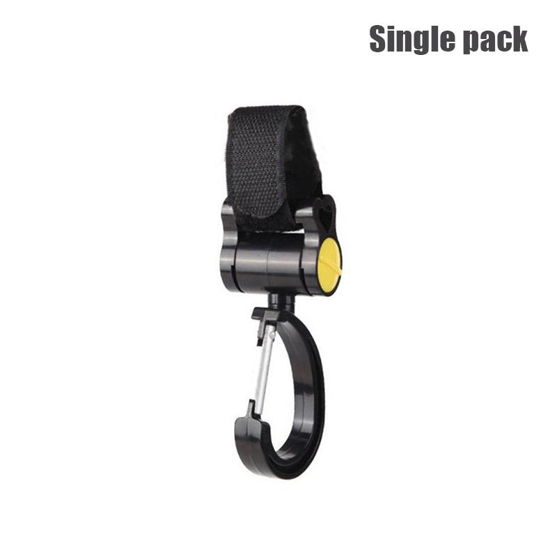 

1/2Pcs Universal Outdoor Stroller Accessories 360 Degree Cart Organizer Storage Bag Hanger Baby Pram Hooks Rotate Hanging Bag Black yellow 1pcs