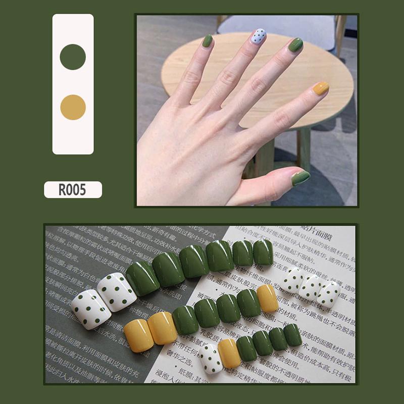 24 Pieces Boxed New Finished Nail Patch Fake Nail Wearable Nail Patch Waterproof