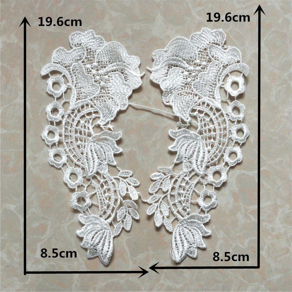 

Черно-белая полиэстеровая вышитая ажурная кружевная отделка для воротника своими руками для аксессуаров одежды