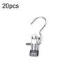 20pcs Stainless Steel Pant Hangers with Hooks - Heavy-Duty Laundry Clips, Space-Saving Multifunctional Storage for Jeans