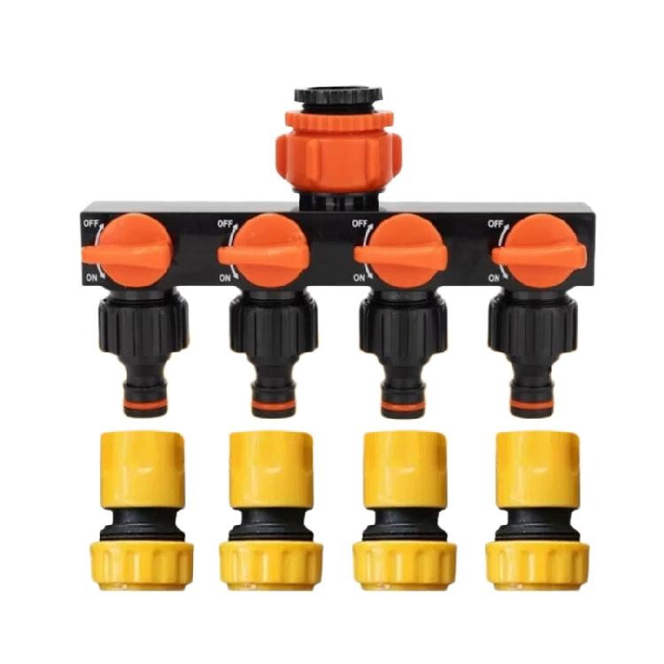 

Faucet Connector Garden Accessories Water Distributor 4 Way Watering Supplies Irrigation Fittings Tool Hose Splitter червоний
